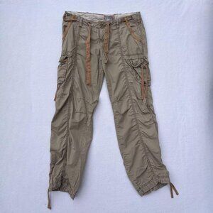 Vintage y2k NOBO No Boundaries Tan Khaki Cargo Pants Sz 7 JR 2000s Kim Possible